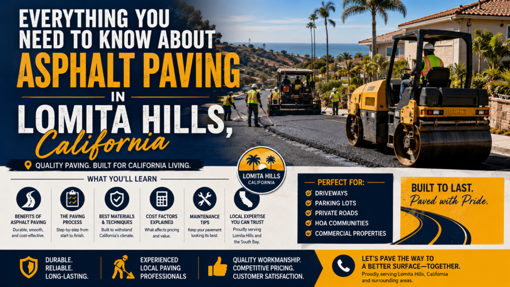 Everything You Need to Know About Asphalt Paving in Lomita Hills, California