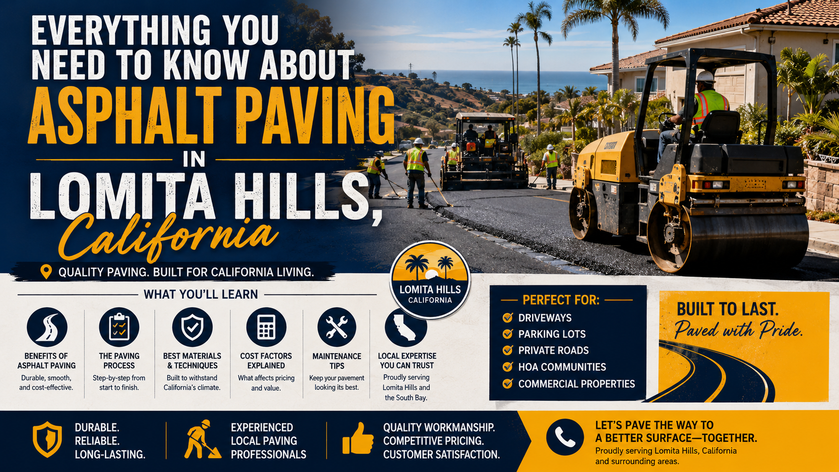 Everything You Need to Know About Asphalt Paving in Lomita Hills, California